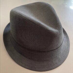 Men's Banana Republic Gray Plaid Fedora Hat